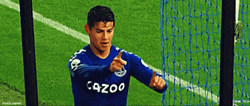 Everton Fc James Rodriguez Pointing GIF