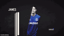 Everton Fc James Rodriguez Pointing Jersey GIF