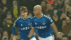 Everton Fc Running Player Tapping Chest GIF