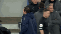 Everton Fc Team Coach Throwing Punch GIF