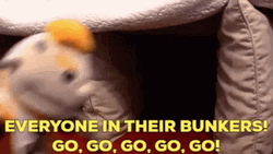 Everyone In Their Bunkers Go Go Go GIF