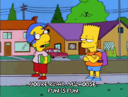 Everything Coming Up Milhouse And Bart On Street GIF