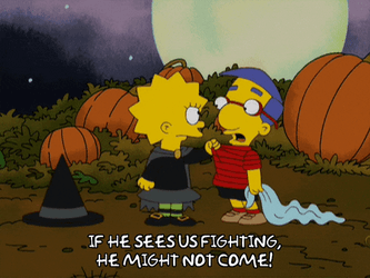 Everything Coming Up Milhouse And Lisa Arguing GIF