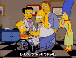 Everythings Fine Homer Marge Bart The Simpsons GIF