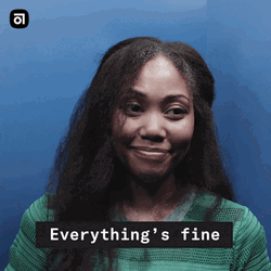 Everythings Fine Smiling Woman In Green GIF