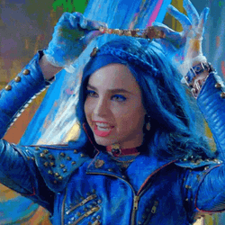Evie Descendants Holding Princess Crown GIF