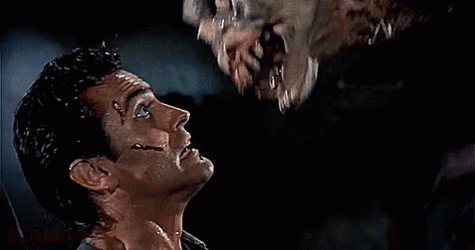 Evil Dead Growling Skeleton GIF