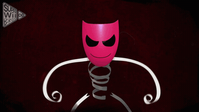 Evil Gangle Poster Pink Mask GIF