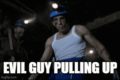 Evil Guy Pulling Up GIF