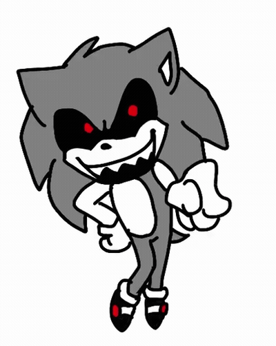 Evil Sonic The Hedgehog With Red Eyes And Smile GIF
