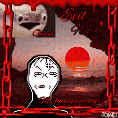 Evil Week Greeting Card Angry Face My Fucking Period GIF