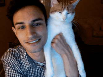 Evil White Cat Attack GIF