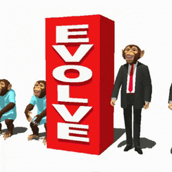 Evolution Of Monkey Businessman GIF