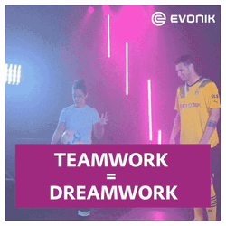 Evonik Employees Team Work Equals Dream Work GIF