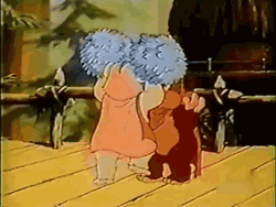 Ewok Cartoon With Pompoms GIF