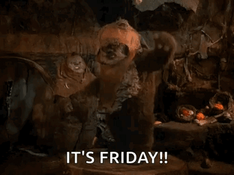 Ewok Celebrating It's Friday GIF