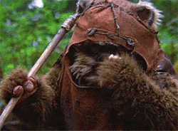 Ewok Wiping His Tears GIF