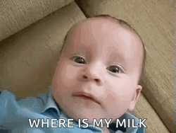 Exaggerated Baby Asking For Milk Meme GIF