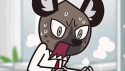 Exasperated Haida Aggretsuko Nervous GIF