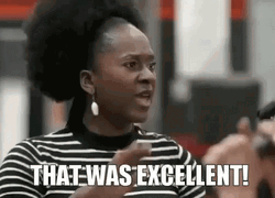 Excellent High Five Girl GIF