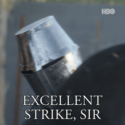 Excellent Strike Sir Knight's Helmet GIF