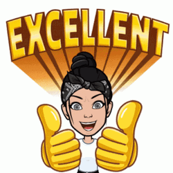 Excellent Thumbs-Up Stars Girl GIF