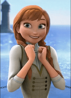 Excited And Shouting Frozen Anna GIF