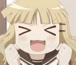 Excited Anime Girl Pumping Hands With Joy GIF