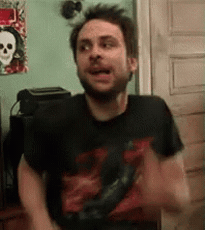 Excited Charlie Day GIF