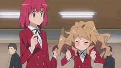 Excited Chitaga Aisaka From The Anime Toradora GIF