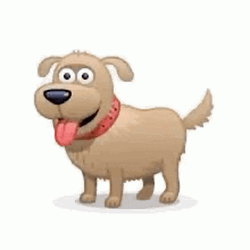Excited Dog Emoji Jumping GIF
