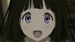 Excited Eru Chitanda From The Anime Hyouka GIF