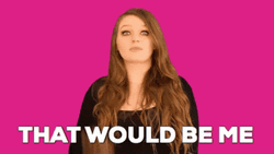 Excited Female Raising Hand Pick Me GIF