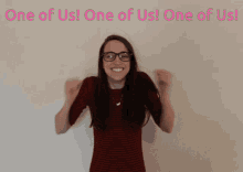 Excited Girl One Of Us Meme GIF