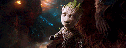 Excited Groot Raising Hands GIF