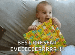 Excited Happy Baby Gift GIF