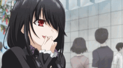 Excited Kurumi Tokisaki  GIF