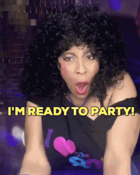 Excited Lady Dancing Ready To Party GIF