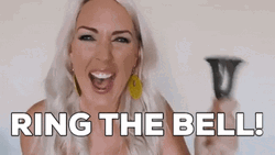 Excited Lady Ring The Bell GIF
