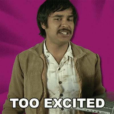 Excited Man With Headphones And Glasses GIF