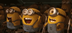Excited Minions Sending Congrats GIF