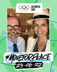 Excited People Olympic Day Border  GIF