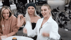 Excited Perrie Edwards Wearing Pony Tail GIF