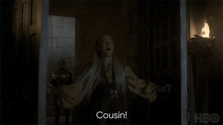 Excited Rhaenys Targaryen Queen Of Dragons GIF