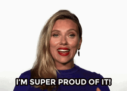 Excited Scarlet Johansson Is Super Proud GIF