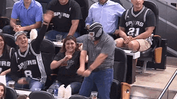 Excited Spurs Fans Cheering  GIF