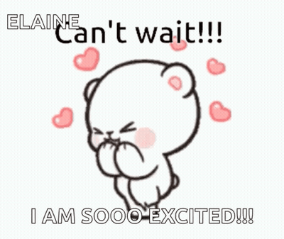 Excited Teddy Bear With Hearts GIF