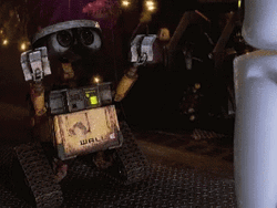 Excited Wall E Jumping For Joy GIF