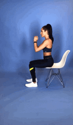 Exercise Chair Squat Girl