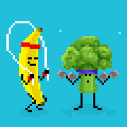 Exercise Vegan Pixel Art GIF